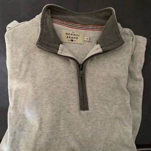 Men’s Normal Brand quarter zip, off-white